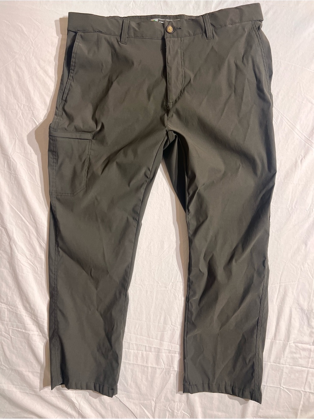 UB Tech Men's Stretch Chino Pants in Gray - Casual Utility Style 38/30
